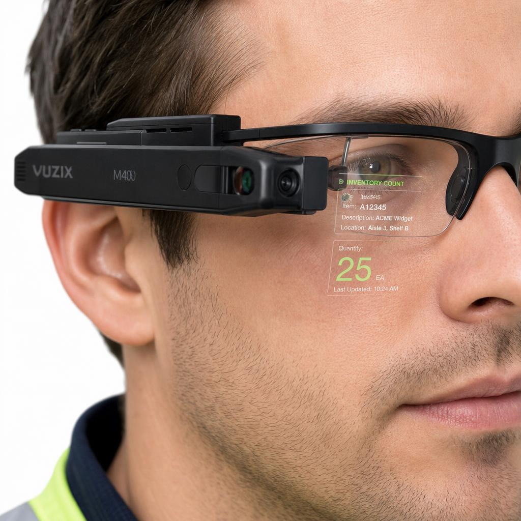 AR smart glasses inventory overlay