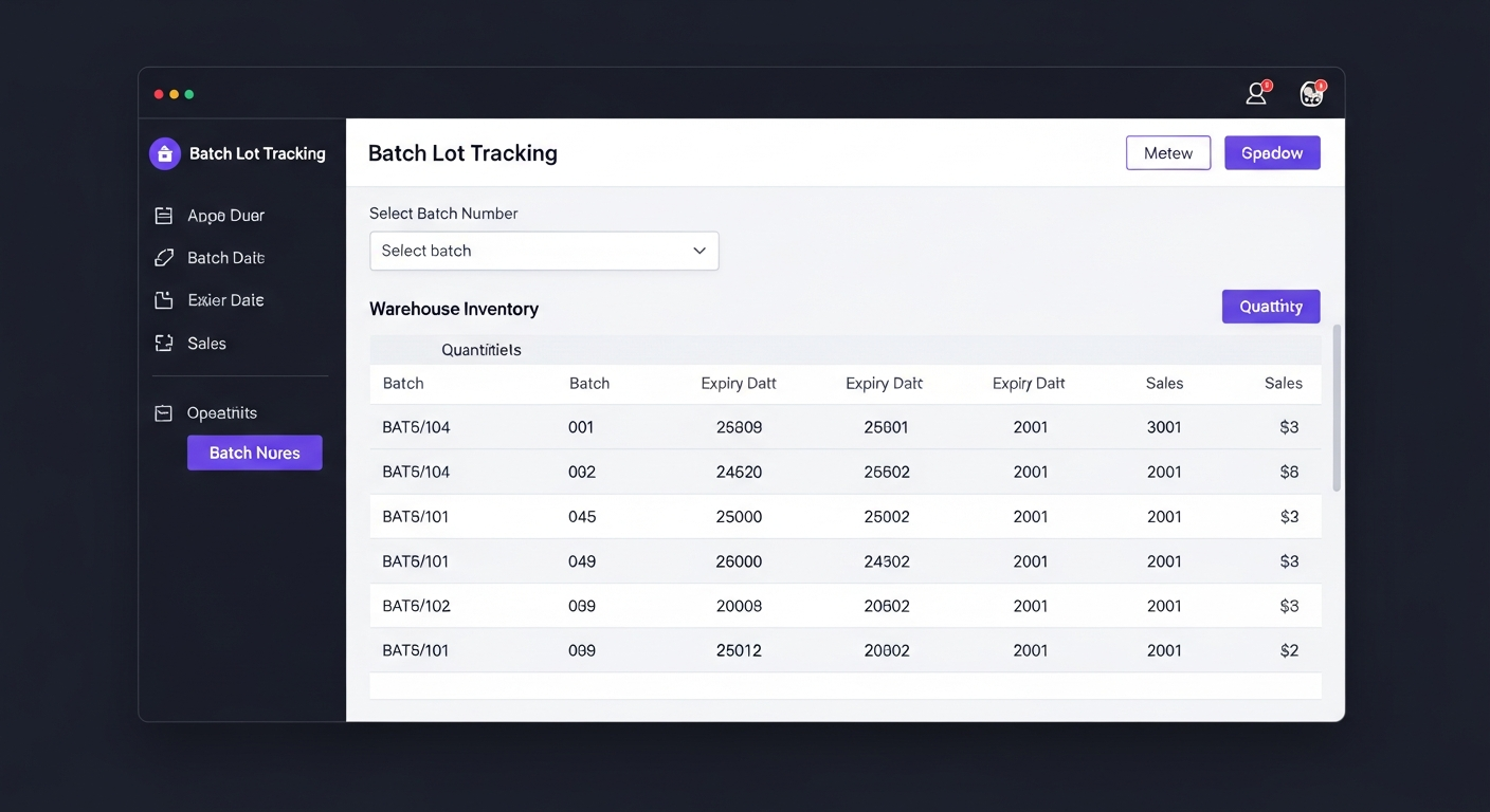 Batch/Lot Tracking Integration with Inventory & Sales