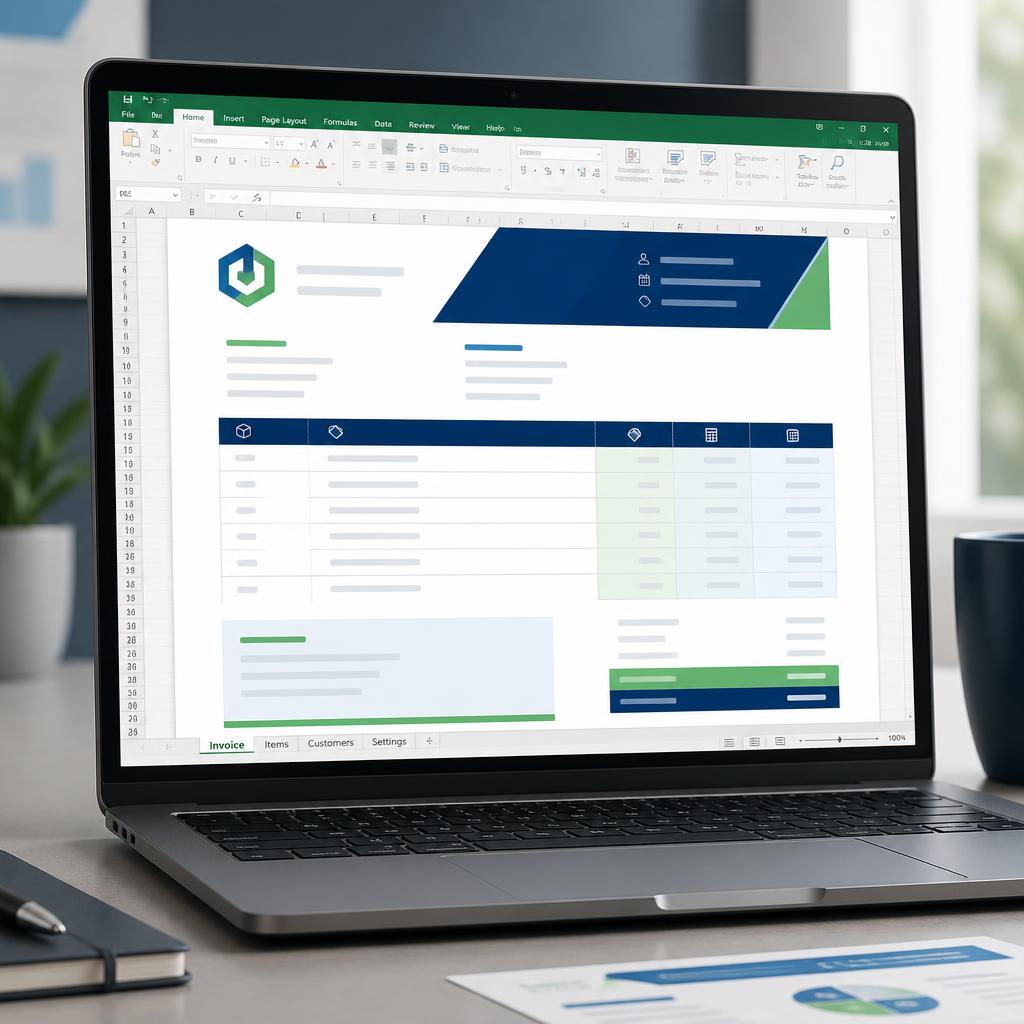 Custom A4 invoice template in Microsoft Excel