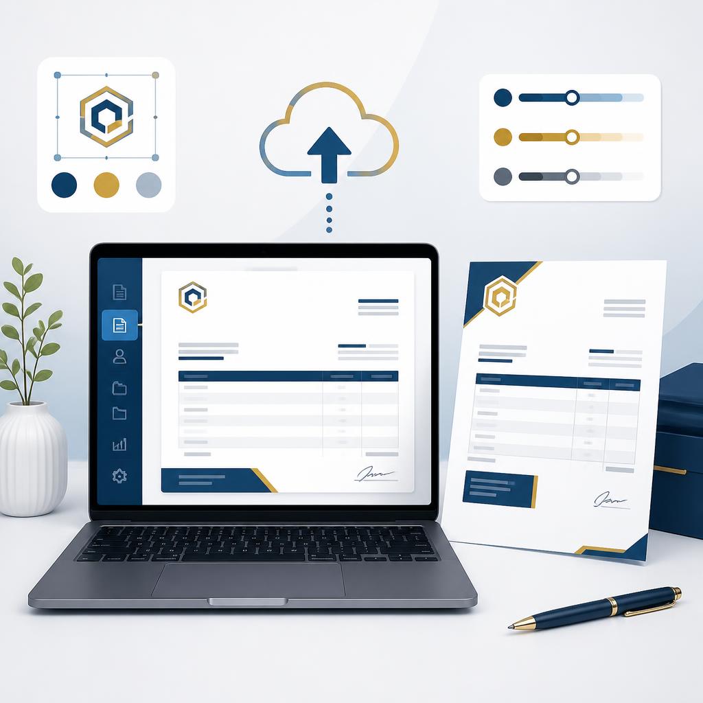 Excel invoice template and upload workflow