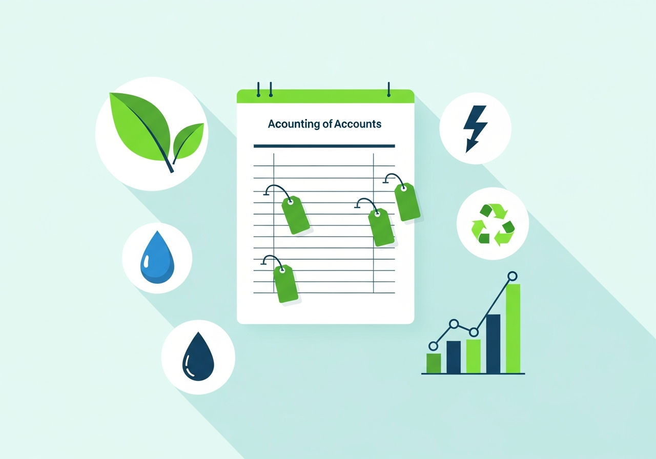Green Accounting — tag accounts by environmental category and report sustainability spend in English or Arabic