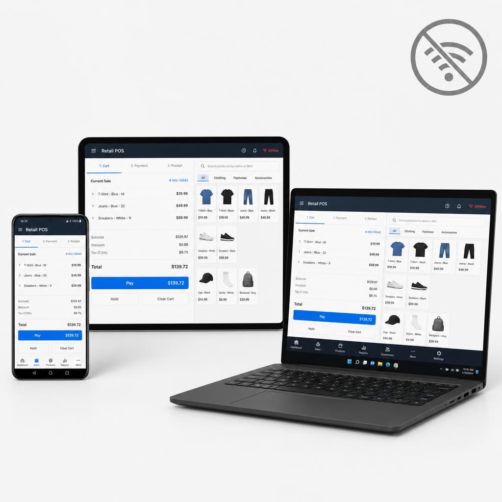 Multiple devices running APS POS in offline mode